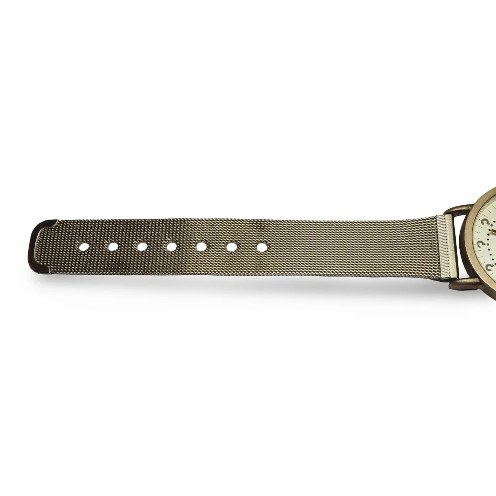 Marciano‎ (Guess) Que Vintage Mesh Band Unisex Watch- Silver - Needs Battery